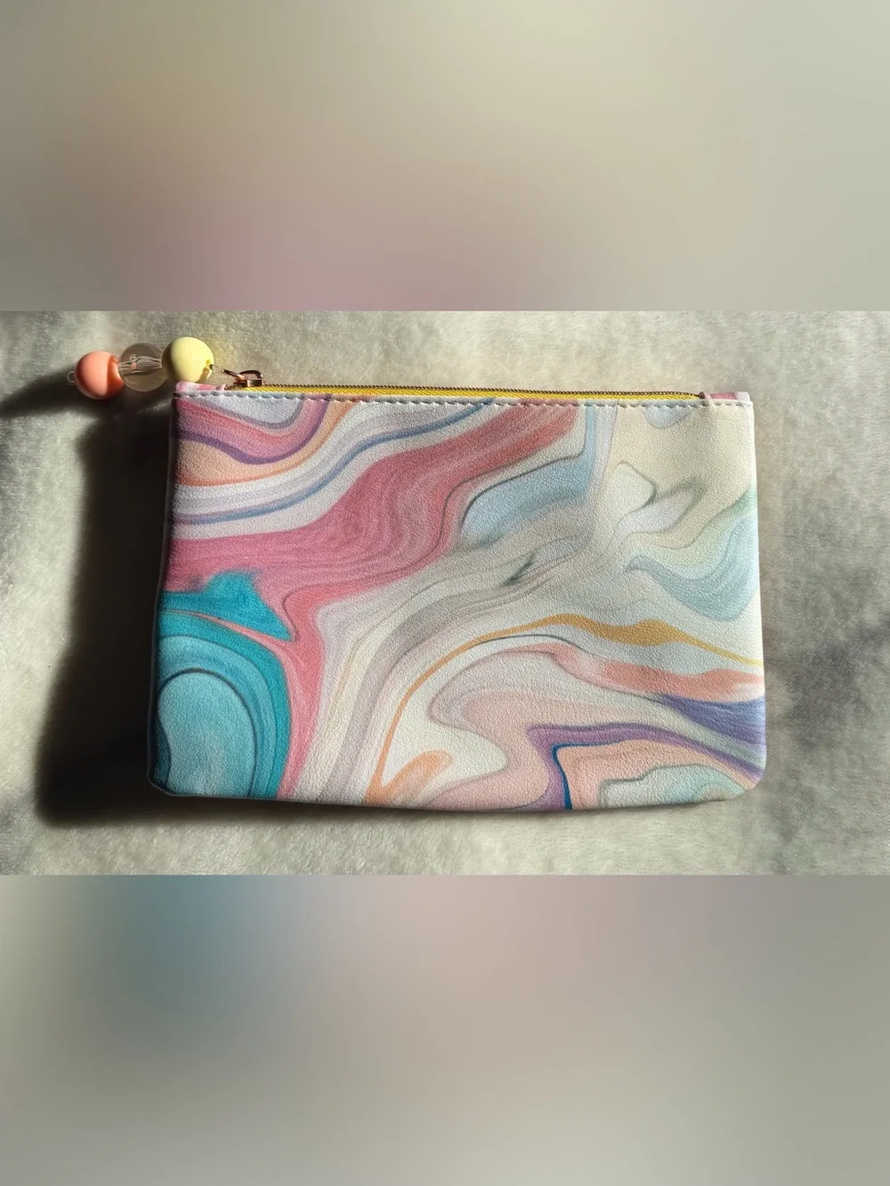 Pastel Swirl Zip makeup bag Ipsy